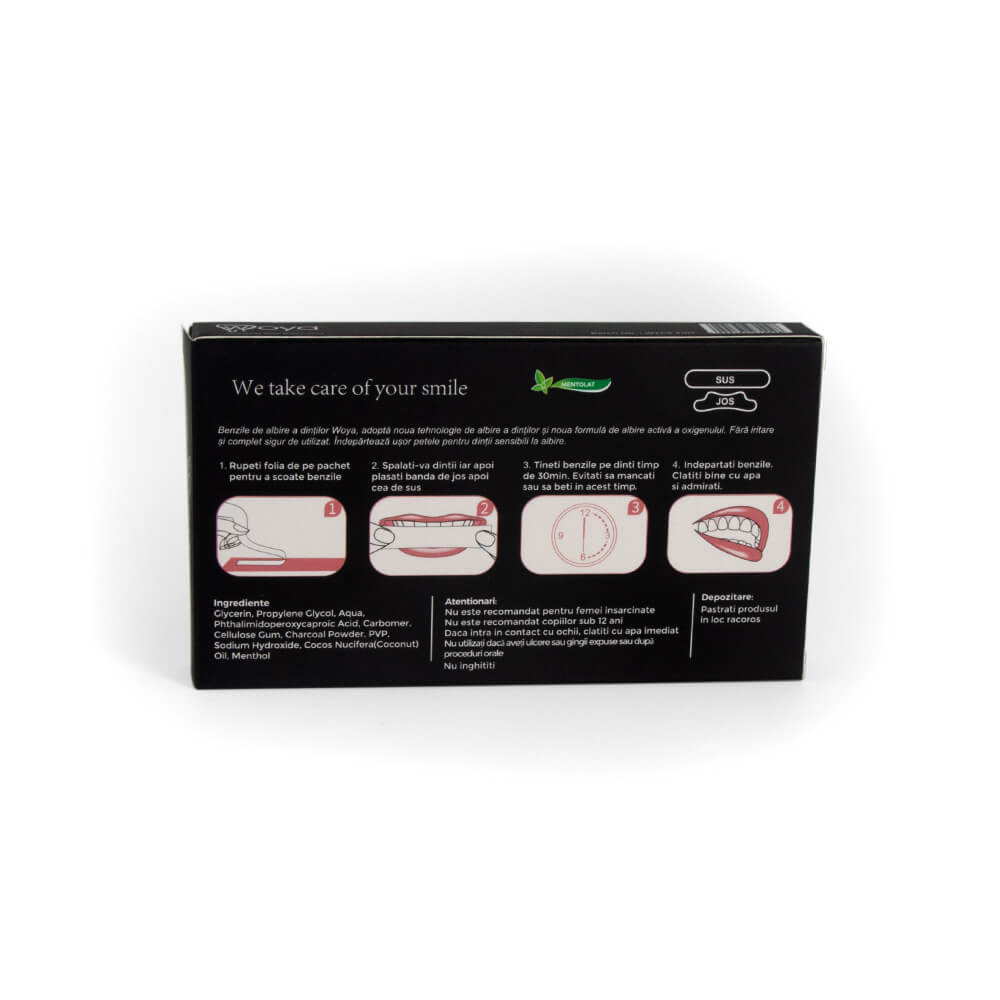 Woya benzi albirea dintilor cu carbune activat