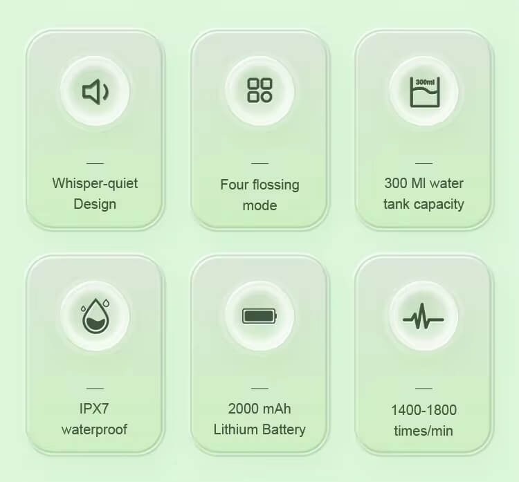 Irigator Bucal Woya WP02, 4 Moduri, 5 Capete, Rezervor 300 ml, Alb - imagine 7