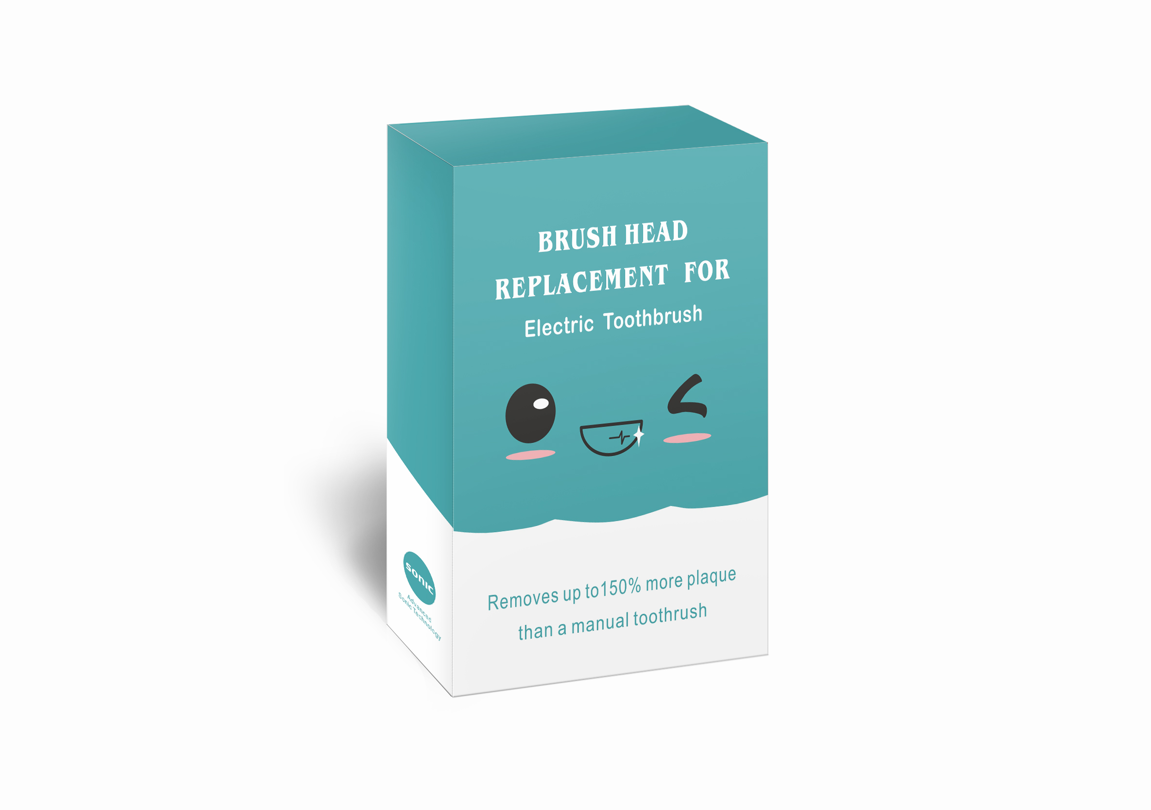 Set 2 capete rezerve pentru periuta electrica pentru copii Woya ED716 Roz - imagine 2